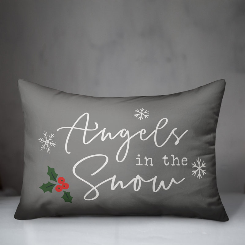  Coussin rectangulaire Angels in the Snow, Gris