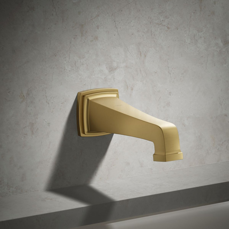 Riff Wall-Mount Non-Diverter Bath Spout, Gold