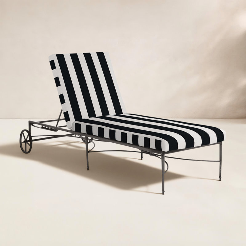 Roma Aluminum Chaise, Welt, Perigold Caper Onyx