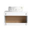 Ensemble de meuble-lavabo mural simple 24 po avec lavabo en céramique et 1 tablette ouverte-1357960049-1357960053