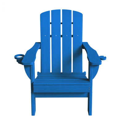  Folding Adirondack Chairs Weather-Resistant HDPE Outdoor Firepit Chairs With Cup Holder