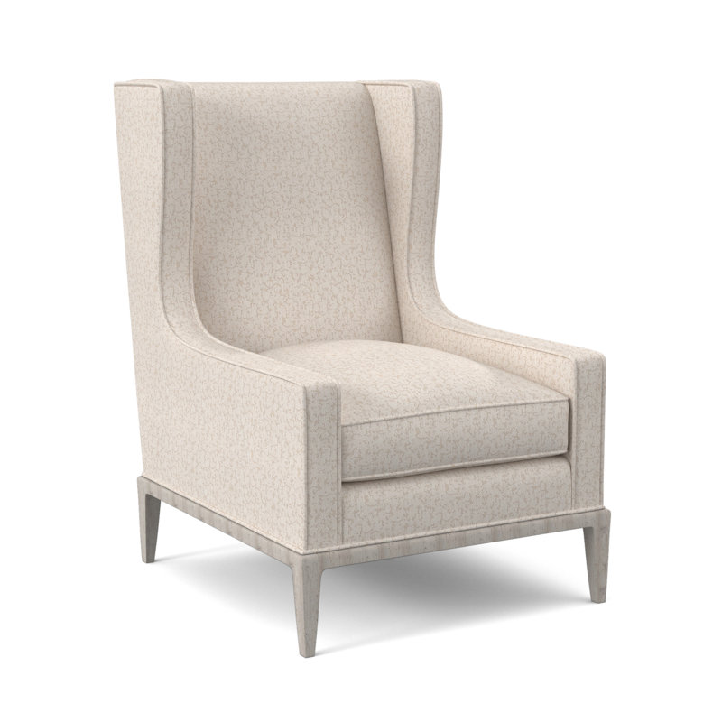 Fauteuil à oreilles 28 po Claxton, Tangelo Margaret, Bisque