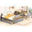 Lit superposé simple gris avec tiroirs et plateau de décoration. Structure en bois massif pour plus de stabilité. Options de rangement supplémentaires. Conception polyvalente. Barrières de sécurité sécuritaires. Matelas vendu séparément dans un escalier à tiroirs.
