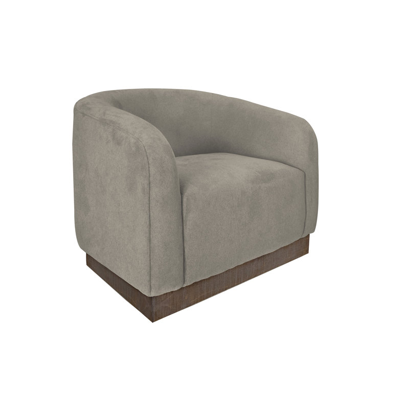 Fauteuil Bedfordshire, Polyester gris amande
