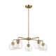 Childerley 5 - Light Sputnik Linear Chandelier