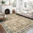 Myshawn Dua Distressed Border Brown Gray Beige Machine Washable Area Rug-1771649796