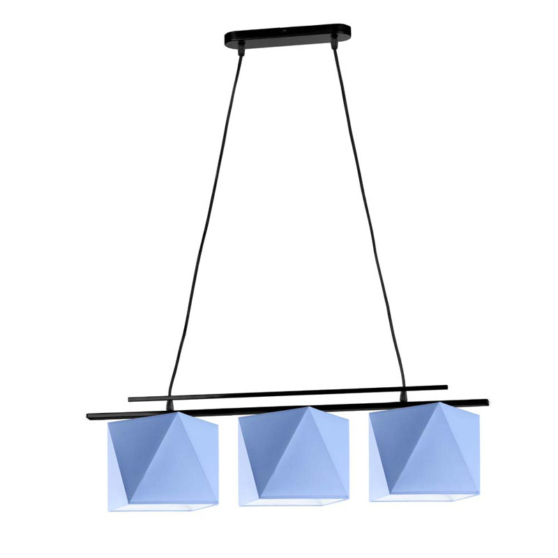 Dendrick 3 - Light Kitchen Island Pendant, Blue, Black