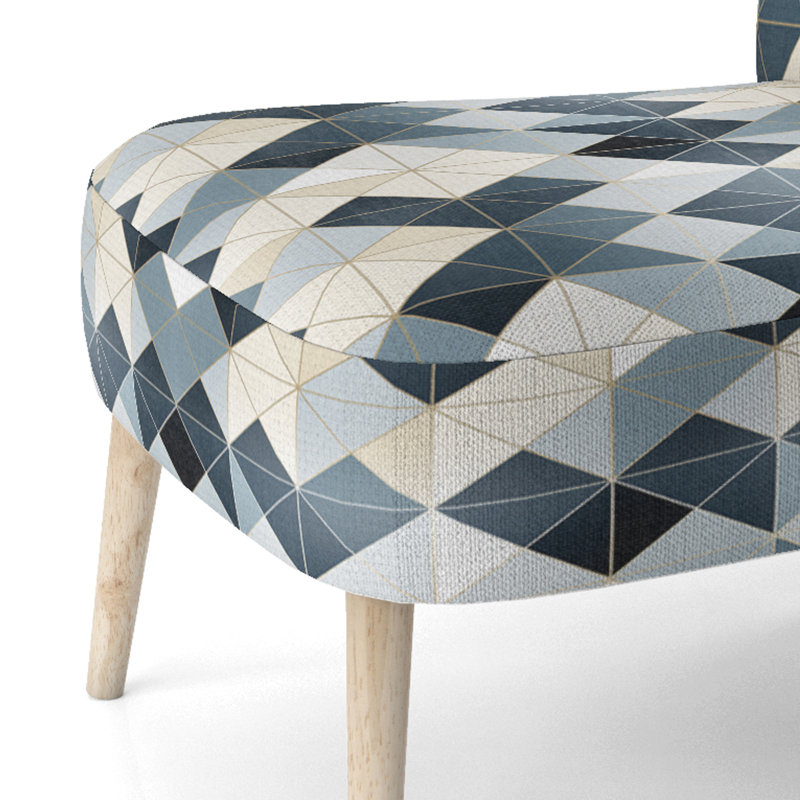 Chaise d'appoint rembourrée Neutral Gray Tiles Mosaic