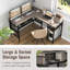 L-Shaped Metal Base Computer Desk