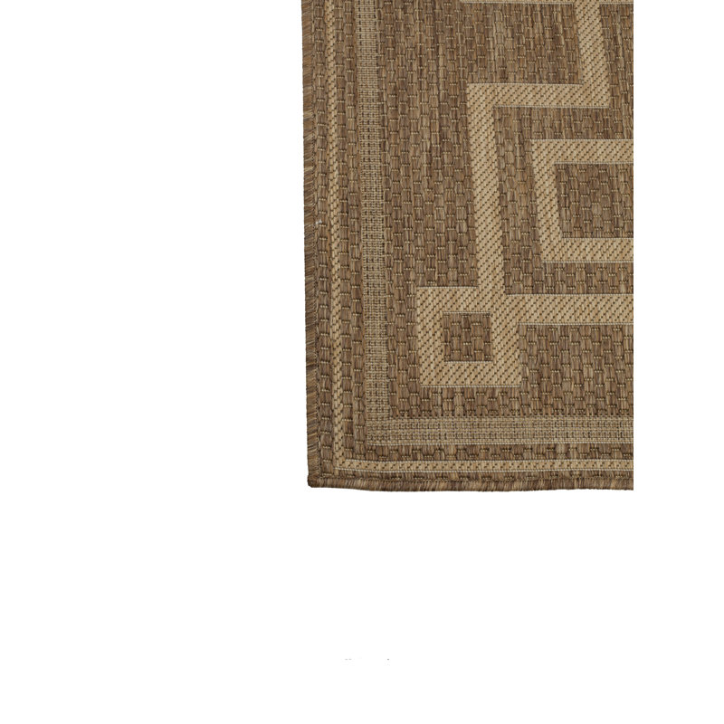 Tapis décoratif d’intérieur/extérieur brun oriental Plevna, Rectangle 2 pi x 3 pi