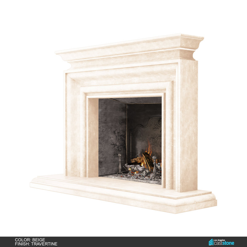 Napa Fireplace Surround, Travertine Beige