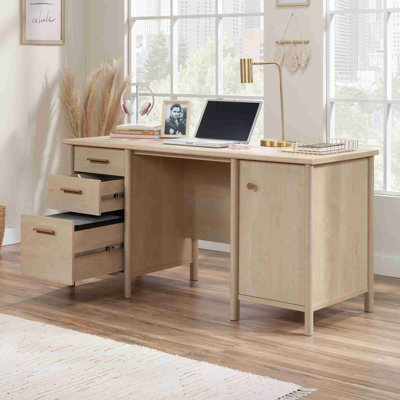 Transitional Computer Desk with Generous Work Surface