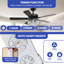 Ventilateur de plafond 52 po avec ensemble d'éclairage Dorys
