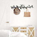 Bird Tree Branch Wall Decor, Bird Wall Art Wall Mounted Coat Rack - An Artistic Blend Of Function And Design40 X 8.6",8 Hooks.