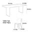 Table de salle à manger rectangulaire noire-110949272