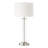 Keerie Brushed Nickel Table Lamp Drum Shade with On/off Switch