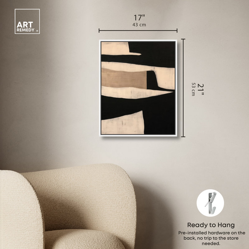 Art mural Madera, H 21 po x l 17 po, Cadre blanc