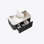Meuble-lavabo de salle de bain 36 po avec lavabo, meuble-lavabo mural moderne à bords arrondis et courbes avec tiroir, lavabo rond en céramique blanc sans robinet, pré-assemblé, noir-125539183-125539187