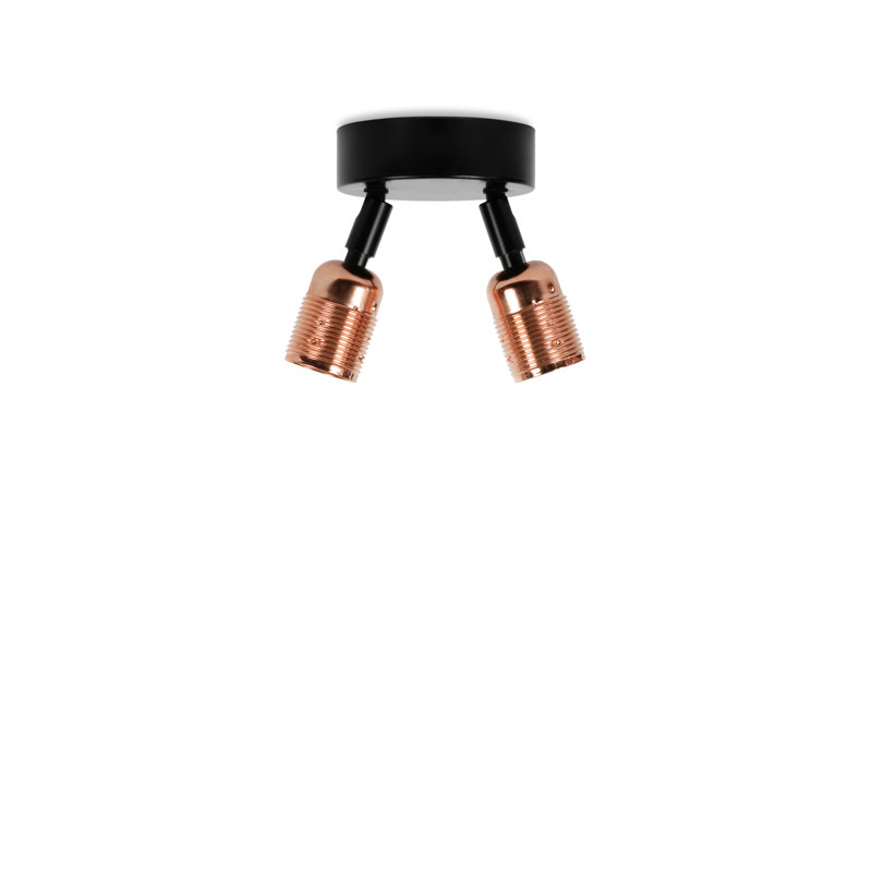 Garry Flush Mount, Copper/Black