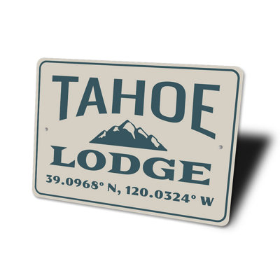 Plaque en aluminium Tahoe Lodge