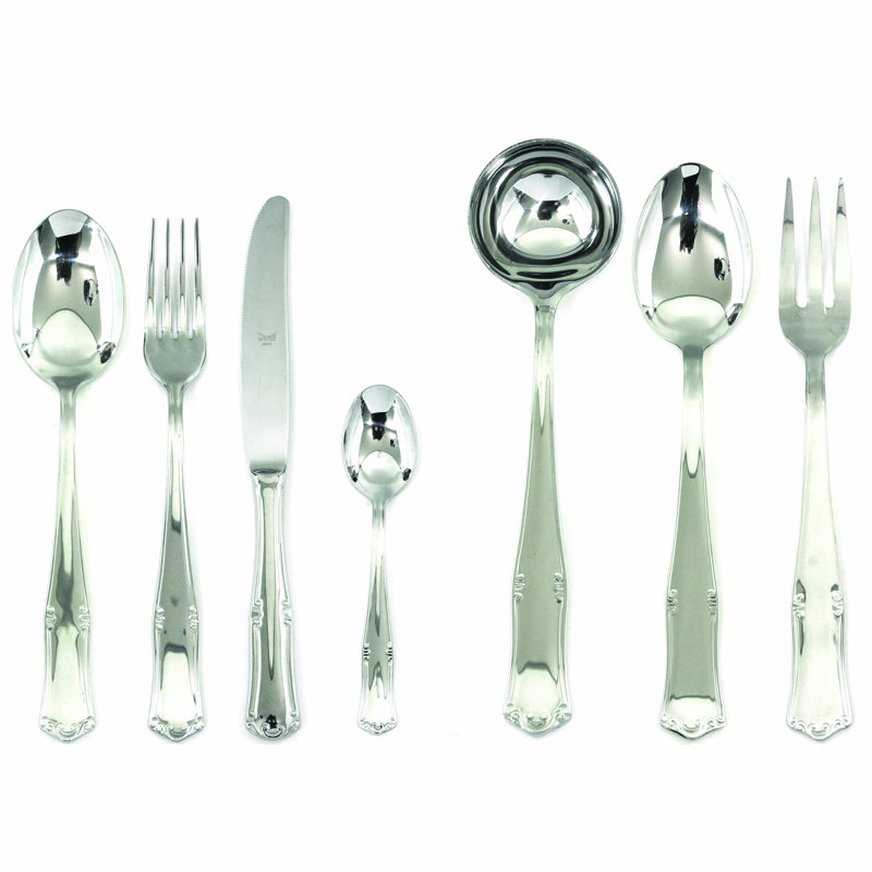 Ensemble de couverts Bavière avec couteaux H / H - 51 pièces - Acier inoxydable