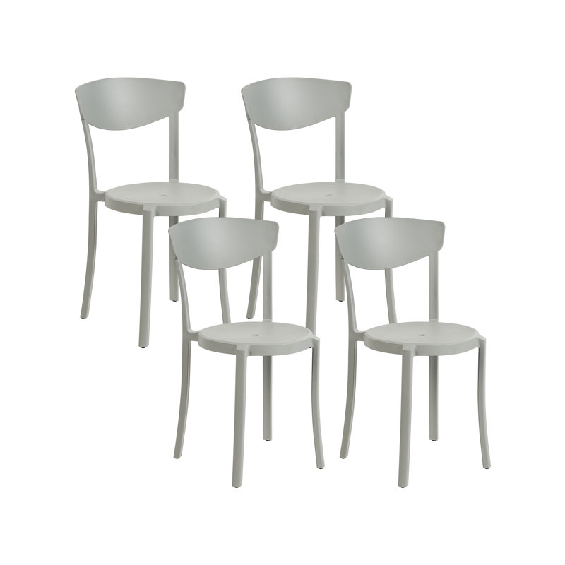Wanship 45cm H Stacking Side Chair, Light Grey