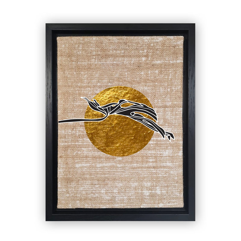 Peinture décorative sur toile, Noir, H 18,1 po x l 14,2 po