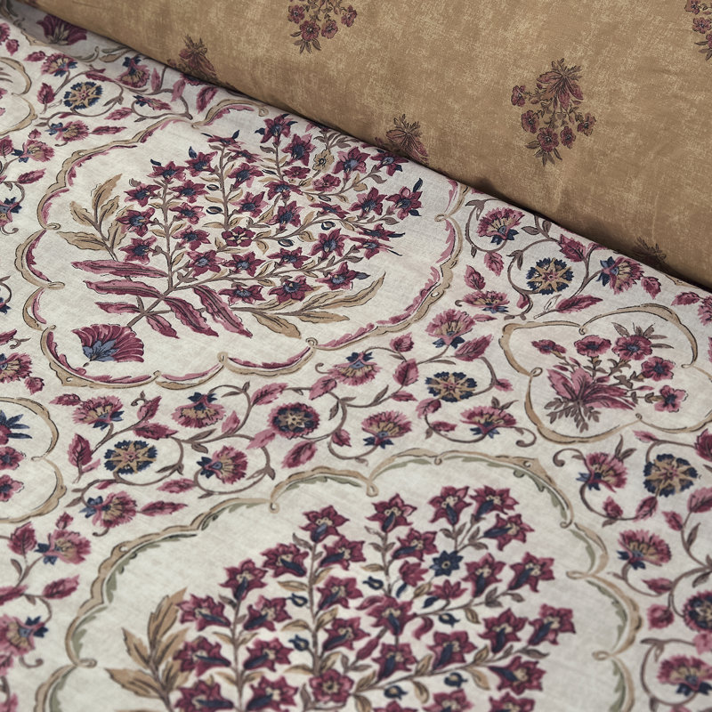 Ashmead Cotton Floral Duvet Cover Set, Single Bed (140 x200 cm)