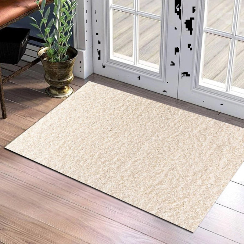 Solid Colour Shag Area Rug, Rectangle 60 x 110 cm