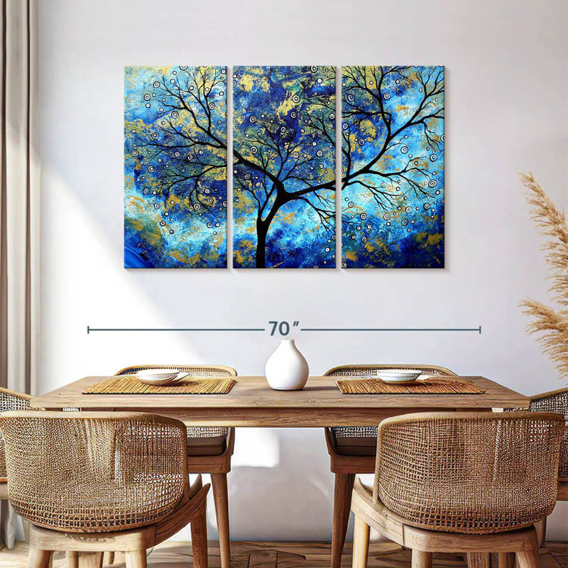 Harnek Blue Design, 36" H x 57" W