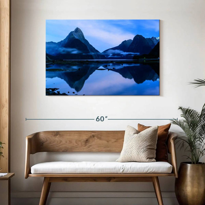 Nicci Mirrored Milford Sound, 30'' H x 45'' W