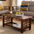 Piquant Natural Wood Living Room Occasional Table in Cherry, 17.14'' H X 40.30'' W X 20.37'' D
