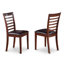 Ensemble de 5 pièces pour 4 pièces comprenant une table de salle à manger rectangulaire avec rallonge papillon et 4 chaises de salle à manger, 42 x 78 pouces, acajou-143491596-143491592-143491594