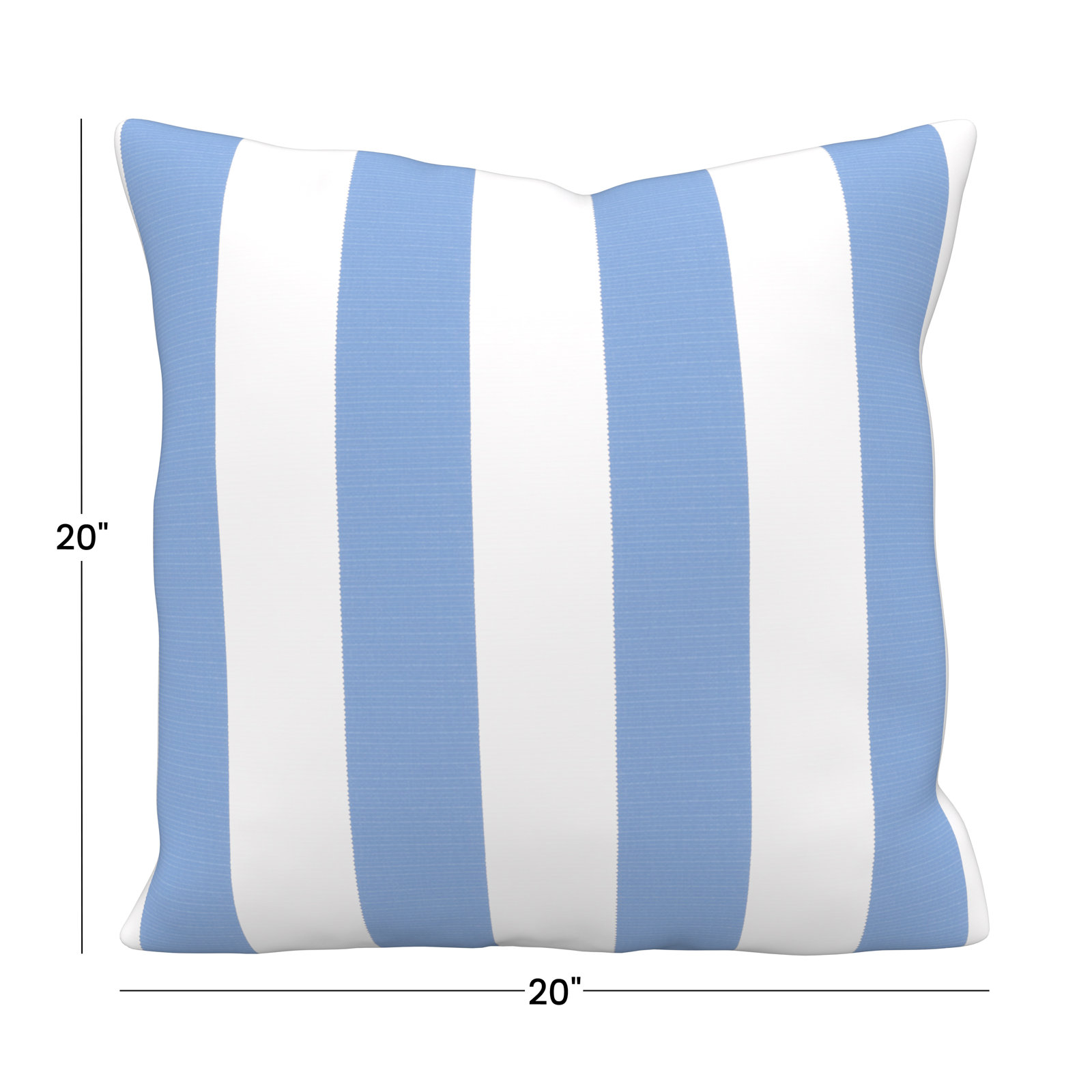 Amala 20" x 3" Sunbrella® Throw Pillow, Sunbrella® Refuge Ocean Striped