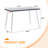 Modern Minimalist Rectangular Dining Table, Suitable For 4-6 People. Tempered Glass Countertop+Lower MDF Board,Imitation Marble Texture, Silver Metal Tapered Legs. Suitable For Minimalist Restaurants.-768176034