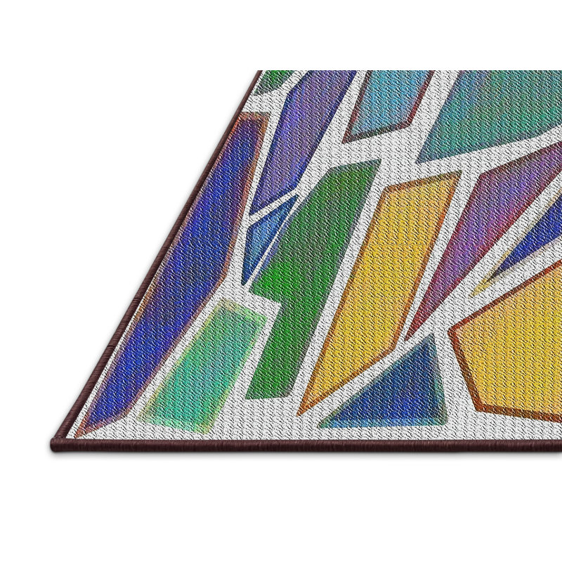 Tapis décoratif vert ranstead, Rectangle 5 pi x 7 pi