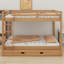Lit superposé en bois avec échelle intégrée, lit gigogne sous le lit, structure en bois robuste-1774332544