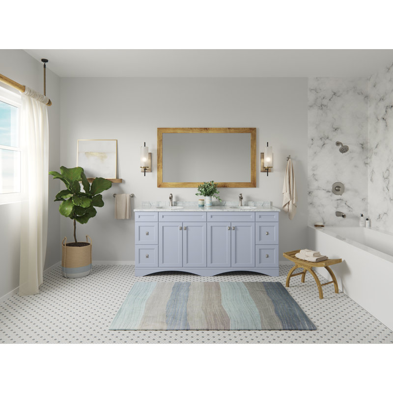Jaida Tub and Shower Faucet with Rough-in Valve, Spot Defense Brushed Nickel