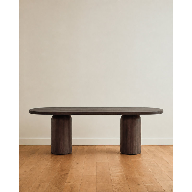 Table de salle à manger Beavercreek, H 30 po x L 95,75 po x l 43,5 po, Brun grillé
