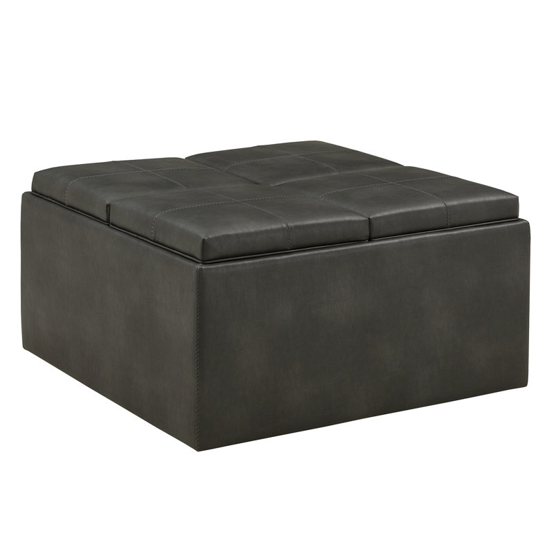 Bleona Faux Leather Ottoman