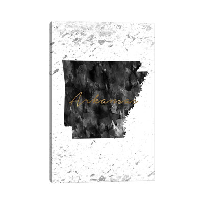" New Mexico Black And White Gold " Painting Print
