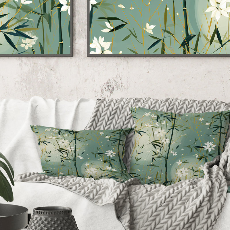 Coussin Bamboo Zen Haven II - Oriental, H 18 po x l 18 po