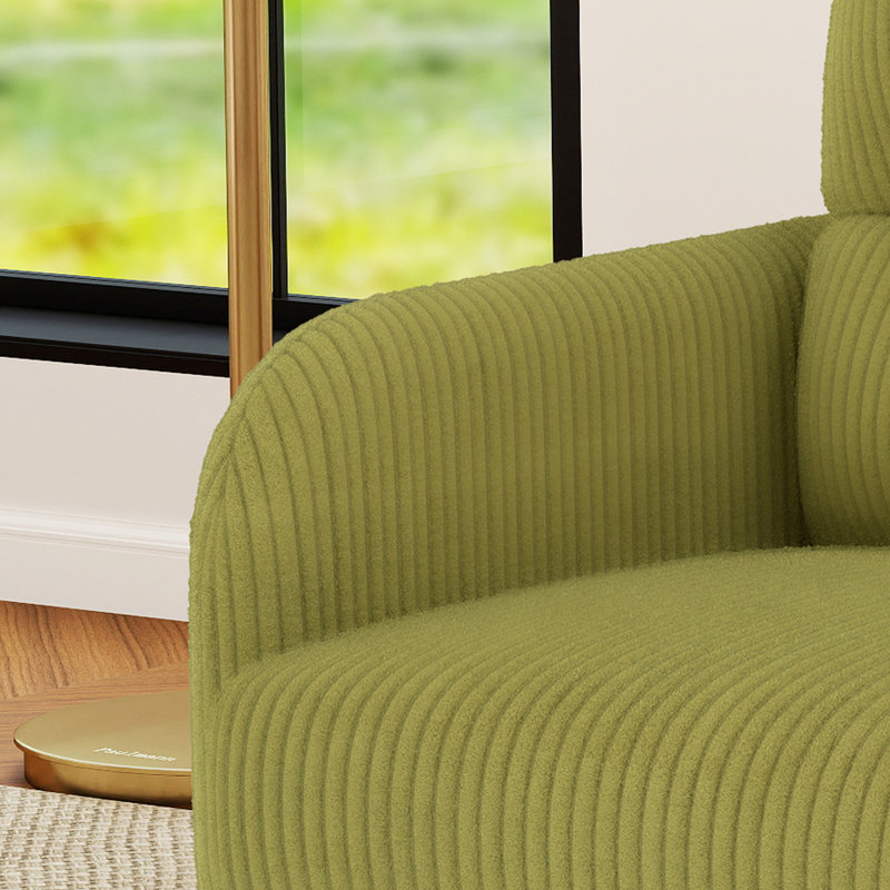 Causeuse en tissu 47 po, Vert olive