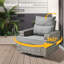 Ensemble de chaises berçantes et pivotantes pour l'extérieur avec table d'appoint Carolle-342898019