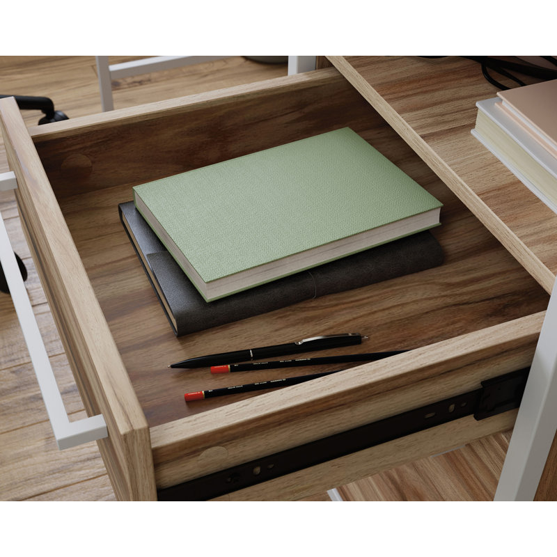 Millwood Pines Home Office Desk with Drawers in Kiln Acacia | Wayfair