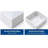 FCD 5 x 5 Inch White Vinyl Fence Post Caps, Pyramid Style, 4 Pack
