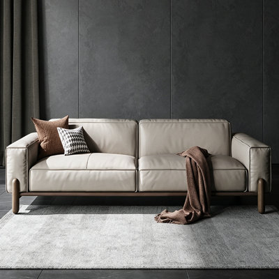 Canapé modulaire en cuir véritable couleur de l'image