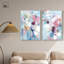 pastel dream set Canvas Print Blue Abstract Wall Art Set by Art Remedy, Silver Frame, 16 x 24-1712984640-1712984642