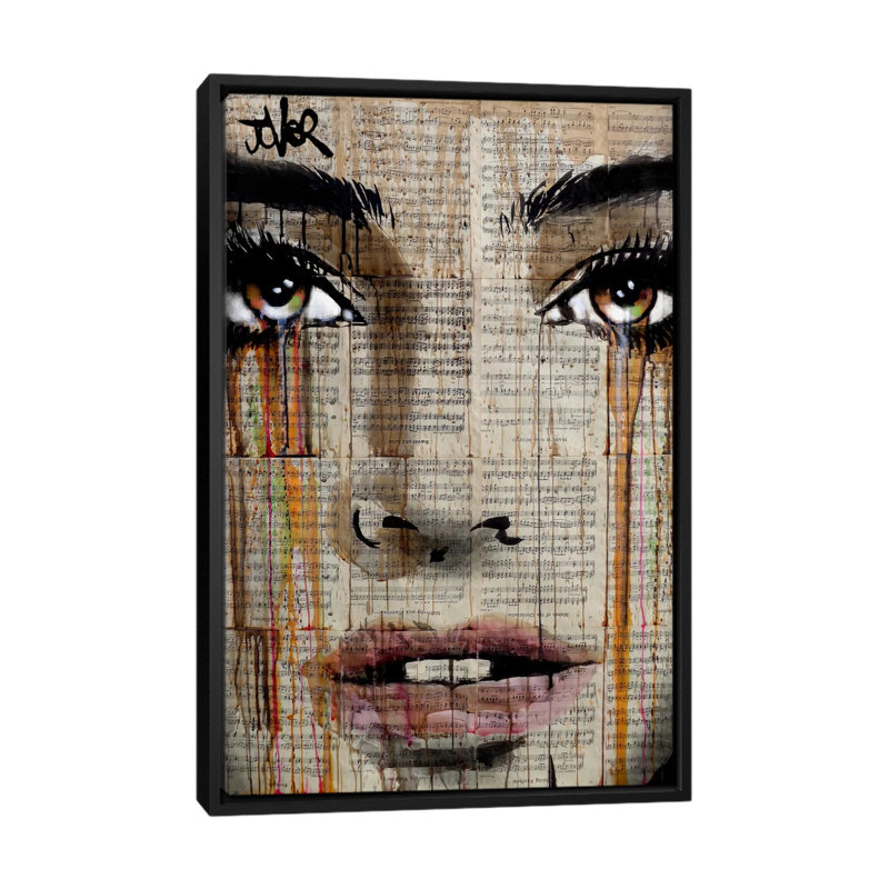 Modern & Contemporary, 26" H x 18" W x 1.5" D, Black Framed Canvas, No Mat