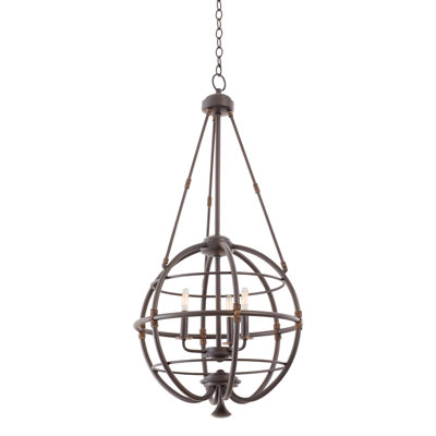 Lustre de globe à 3 lumières unique Larson